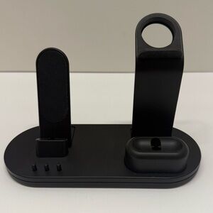 Black 3-1 Multi-Device Charging Stand